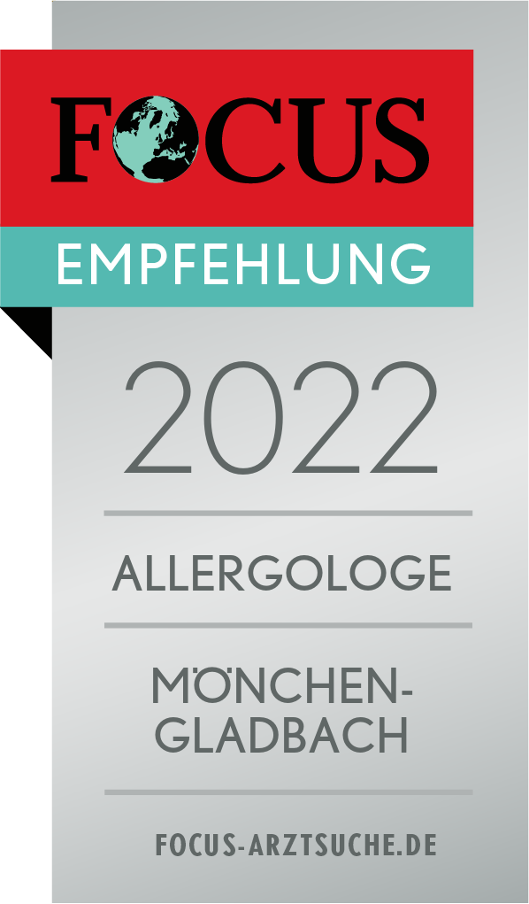 Focus Empfehlung 2022 Siegel: Allergologe Mönchengladbach