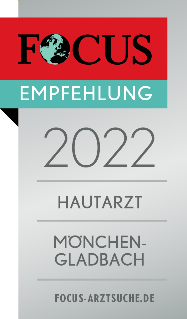 Focus Empfehlung 2022 Siegel: Hautarzt Mönchengladbach